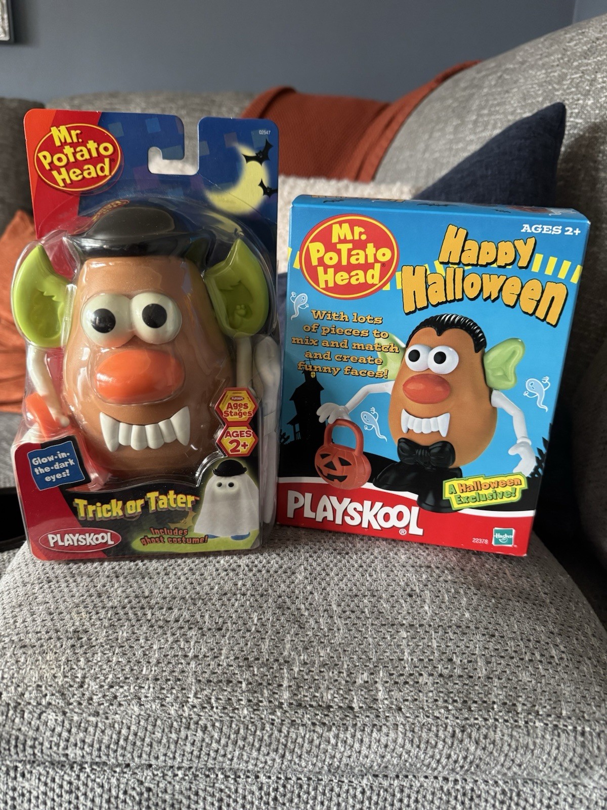 Mr. Potato Head Trick or TaterFigure & Vintage Happy Halloween Set. Both NIP
