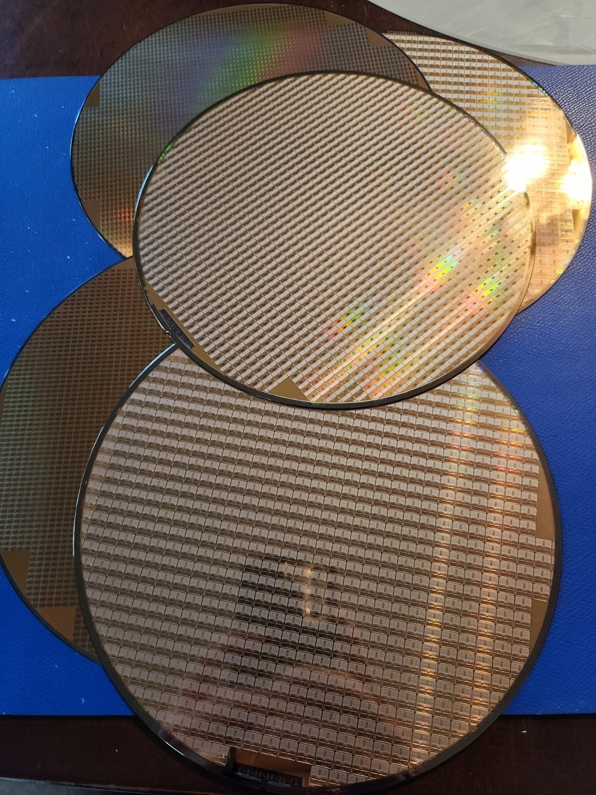 5 PC Lot Semiconductor Silicon 200mm 8" Wafers With Designs 4 Jewelry Crafts #2