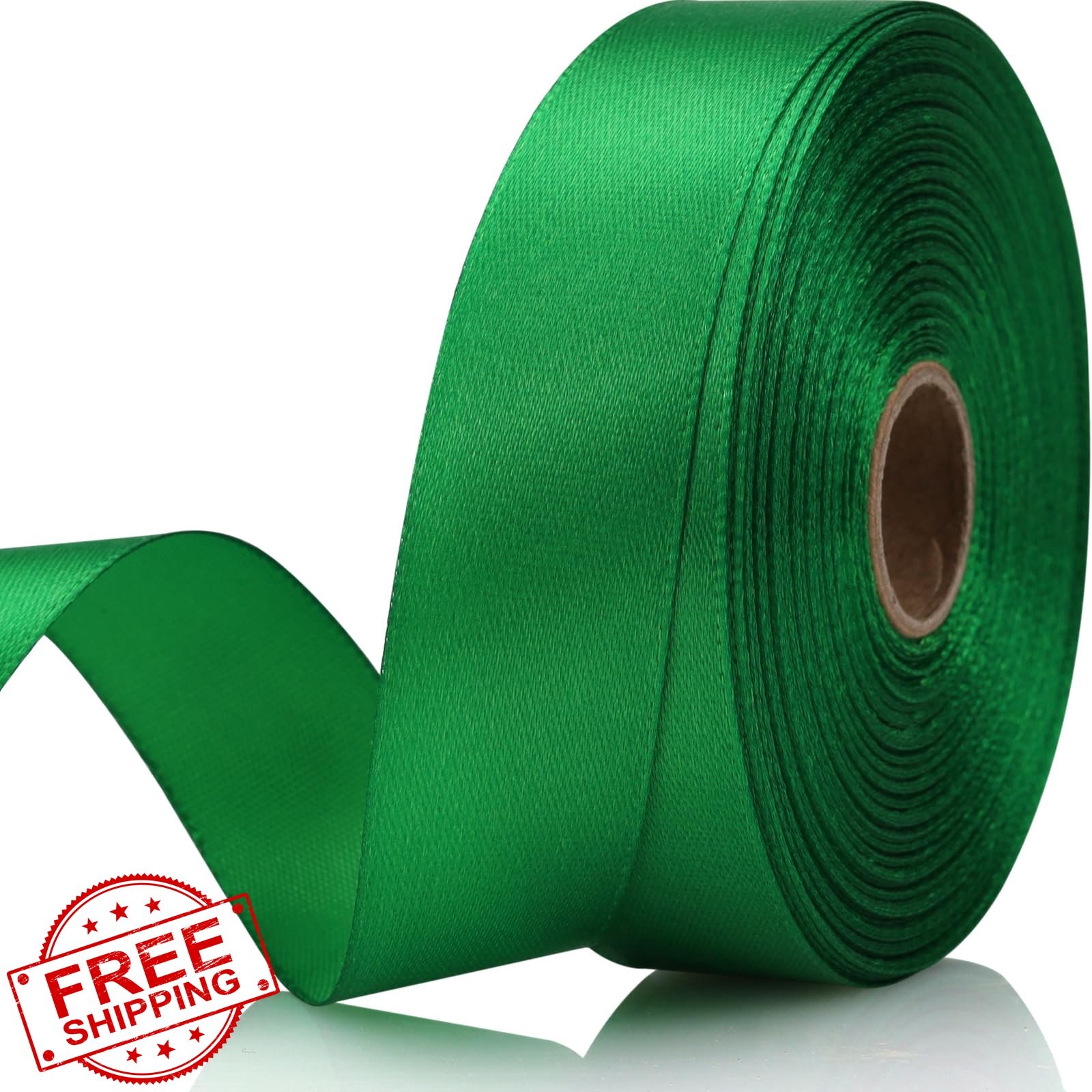 NISDOCF Green Satin Ribbon 7/8" 30 Yards Single Face Polyester Craft