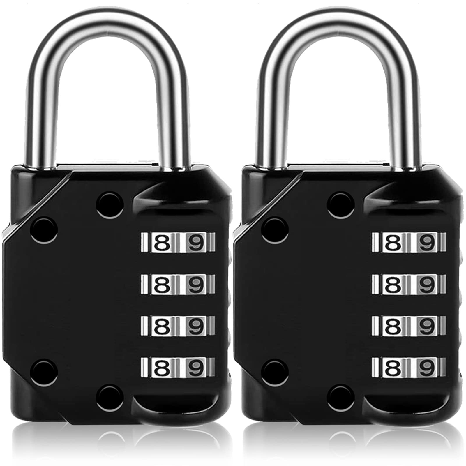 ® Combination Lock Resettable 2 Pack 4 Digit Outdoor Waterproof Combo Padlock...