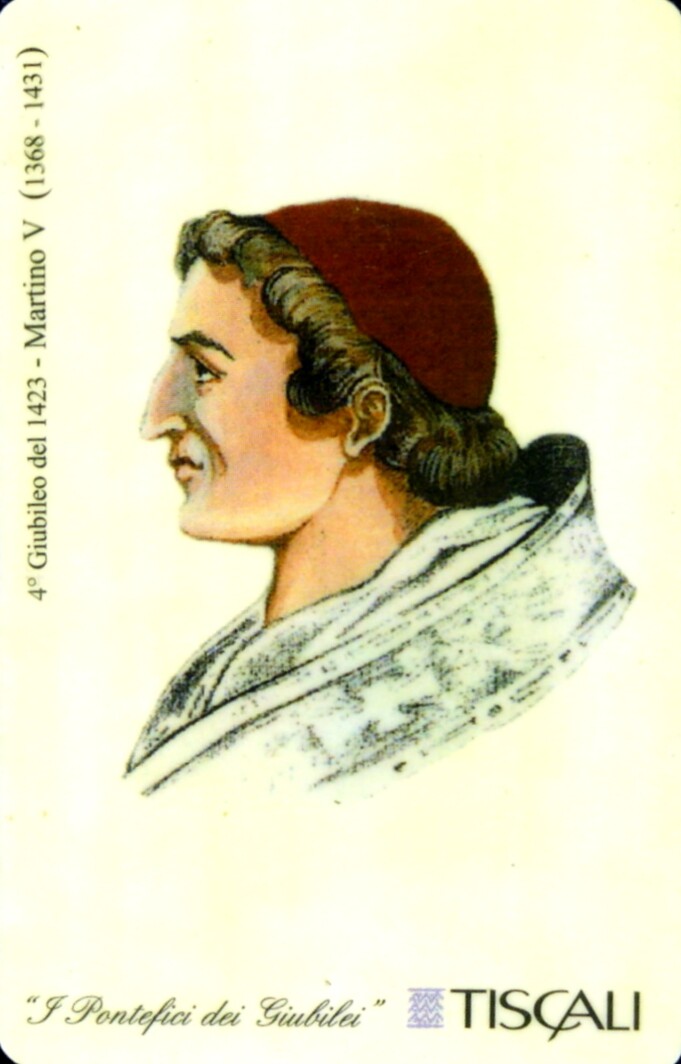 G TIS 178 New Card Tiscali The Pontiffs Of The Jubilees Martin VI 1423 10,000 L