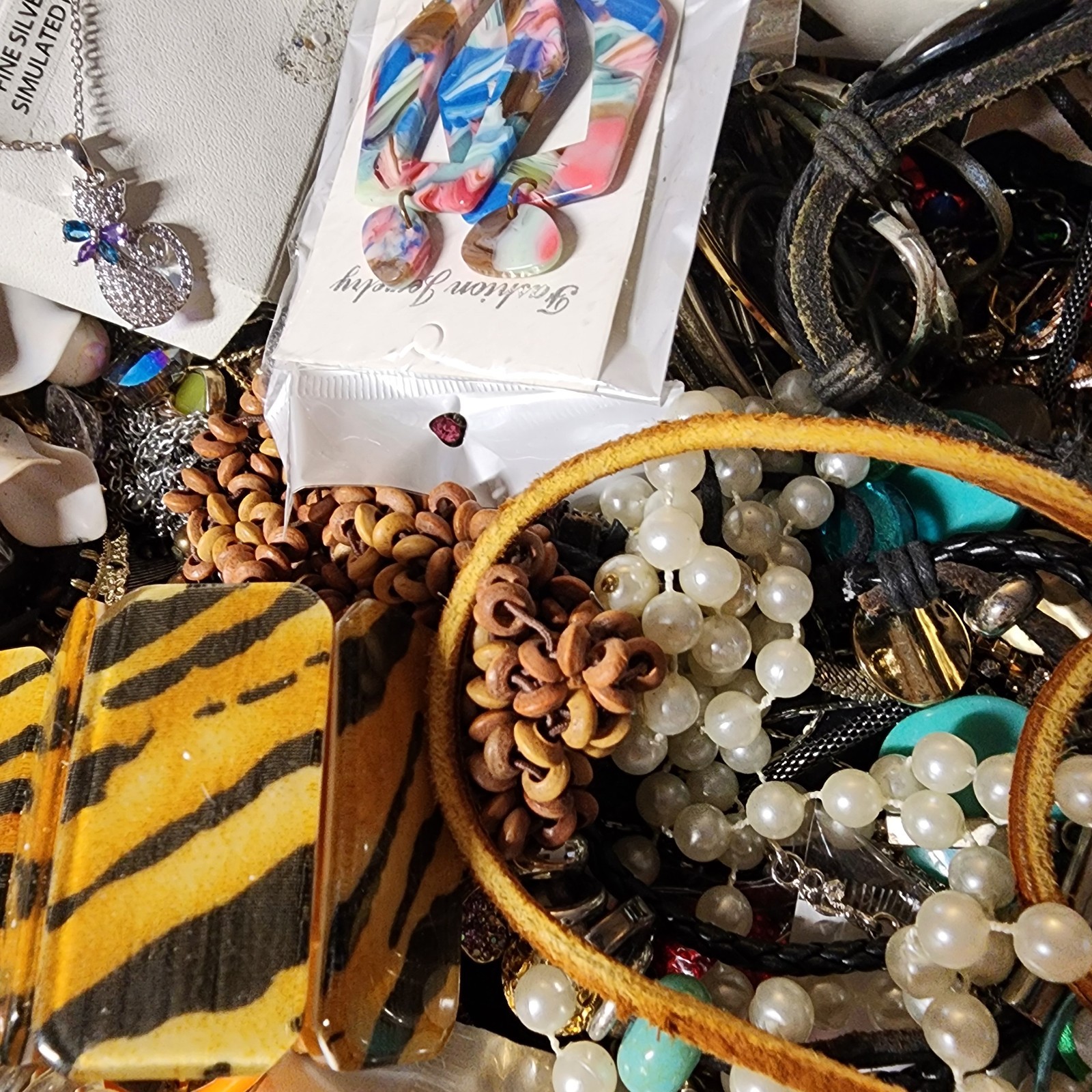 Medium Flat Rate Jewelry Lot Junk Craft Harvest STUFFED FULL