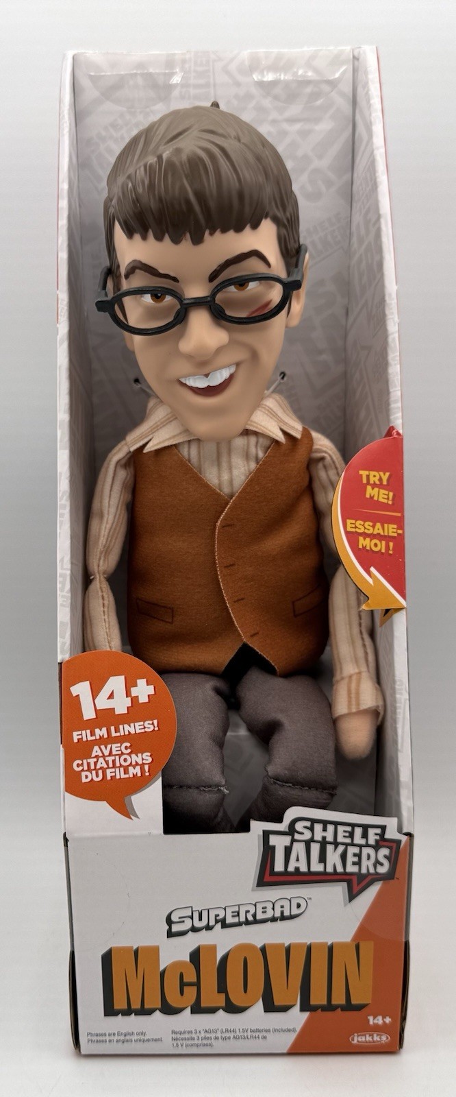 Talking McLovin Toy From Superbad Movie - 12" Pull String 14+ Movie Lines New