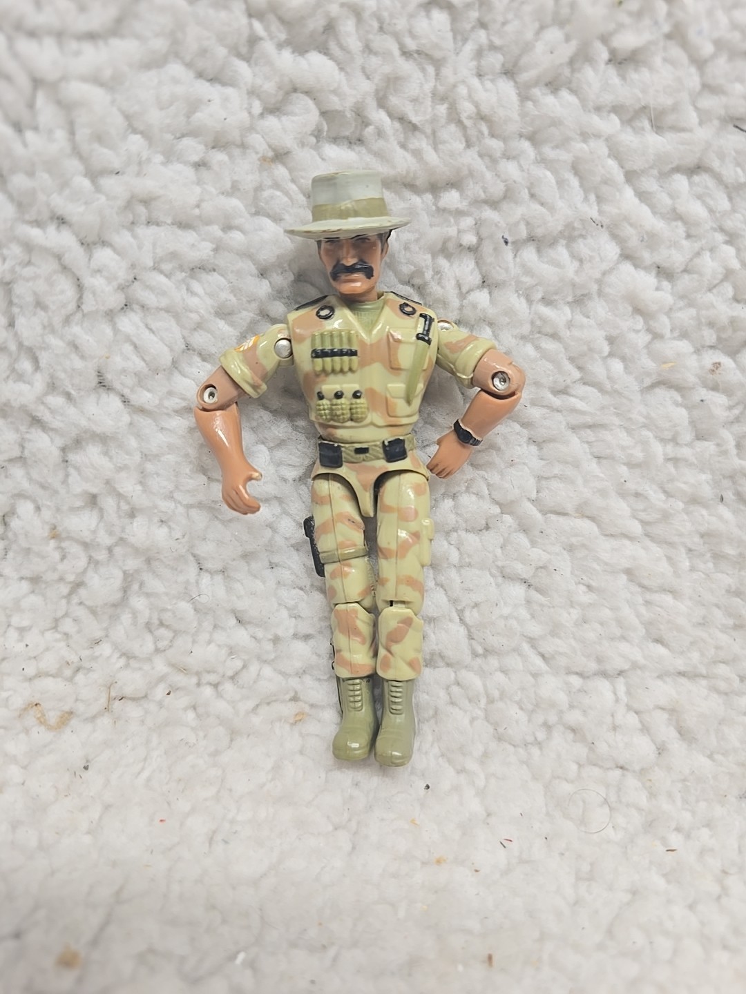 Vintage 1986 Lanard The Corps CROC Action Figure Desert Camo 3.75 inches