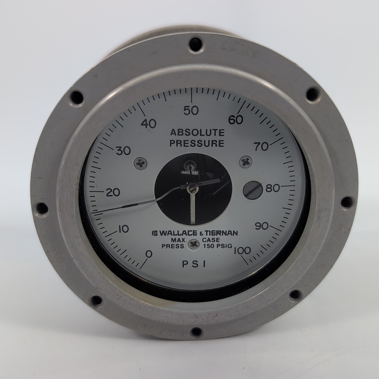 Wallace & Tiernan Model FA160 Absolute Pressure Gauge Meter 0-100 PSI