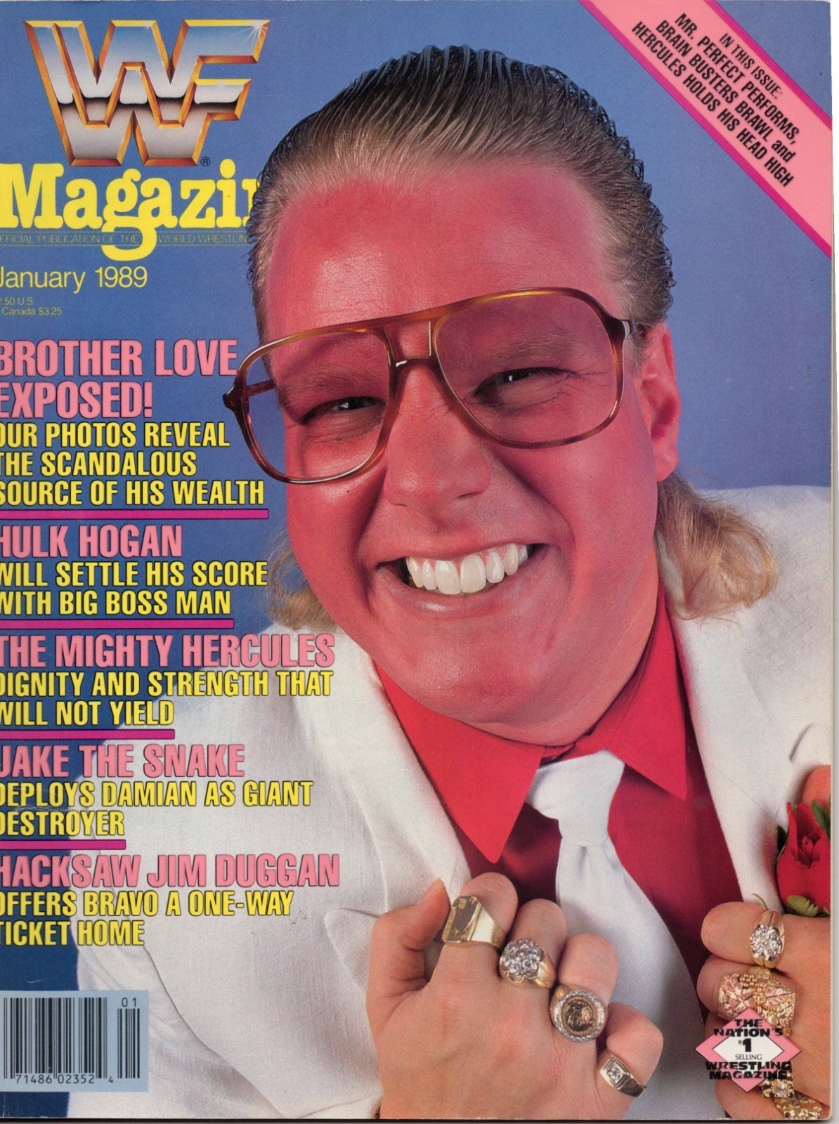 WWF WORLD WRESTLING FEDERATION MAGAZINE JANUARY 1989 HULK HOGAN MR PERFECT WWE