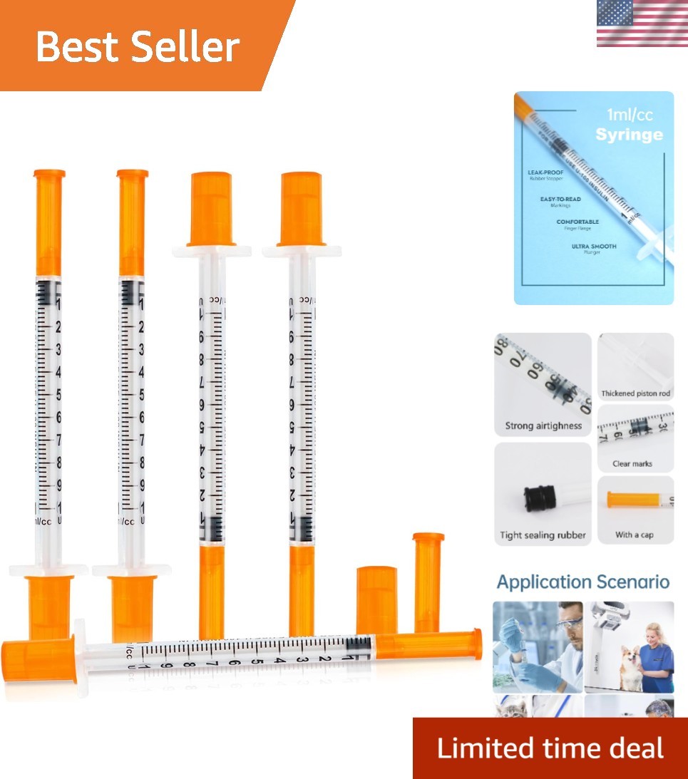 High-Quality 1ml 30G Syringes - 20 Individually Wrapped for Precise Measurement