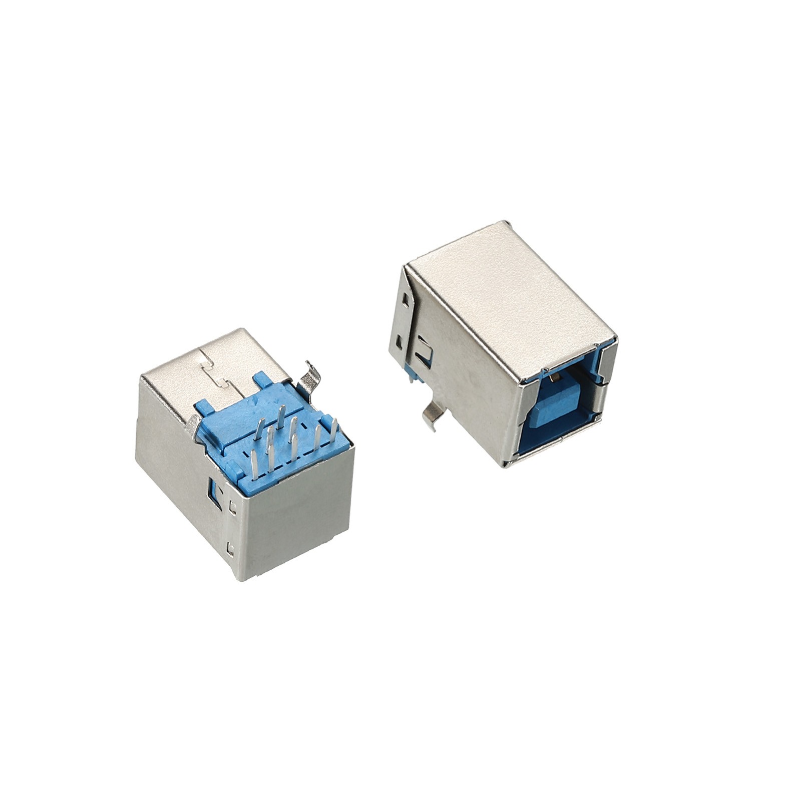 USB Connector 3.0 Type B 9Pin Female 90 Degree Jack Solder Adapter,2PACK
