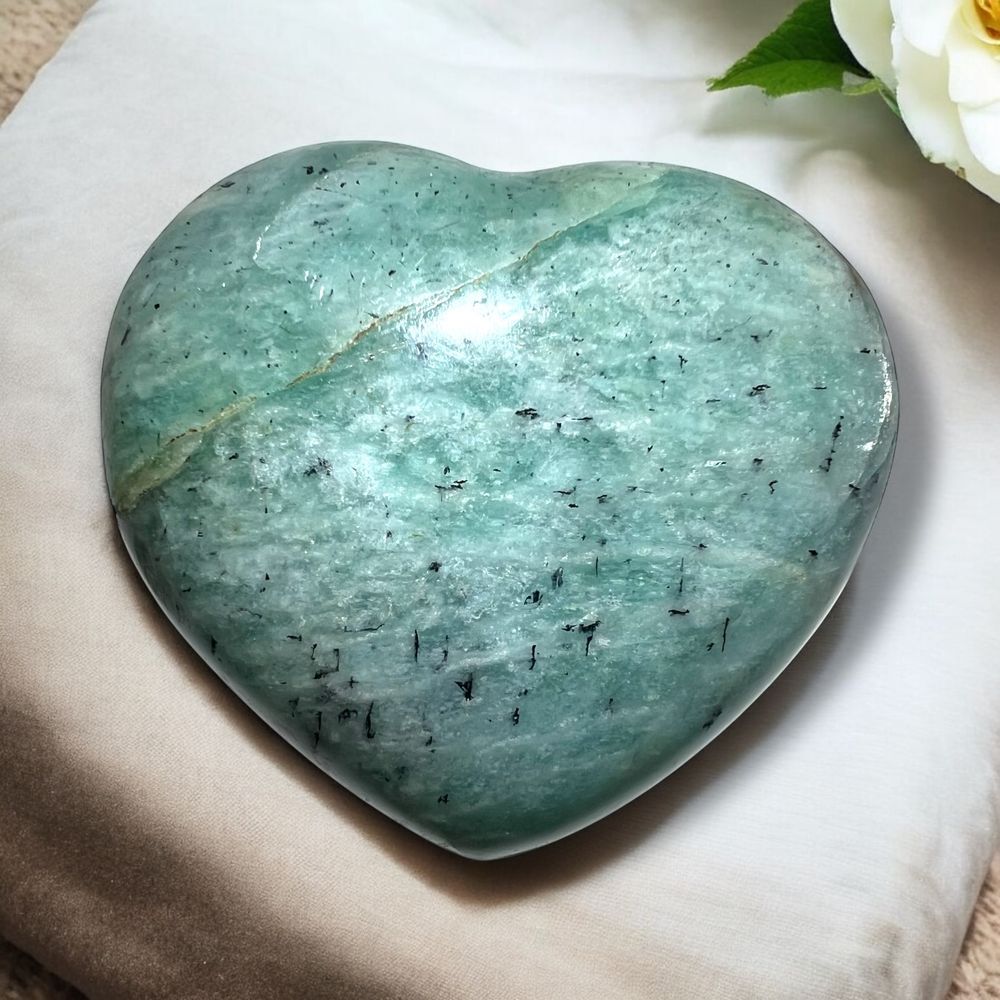 Amazonite Heart Carving (2)