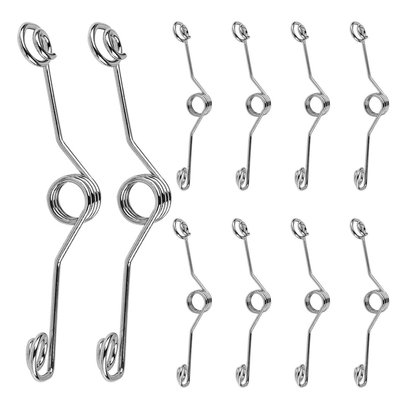 Zookpr 10 Pack Hinge Pin Door Stop Butterfly Spring to Keep Open Silver 