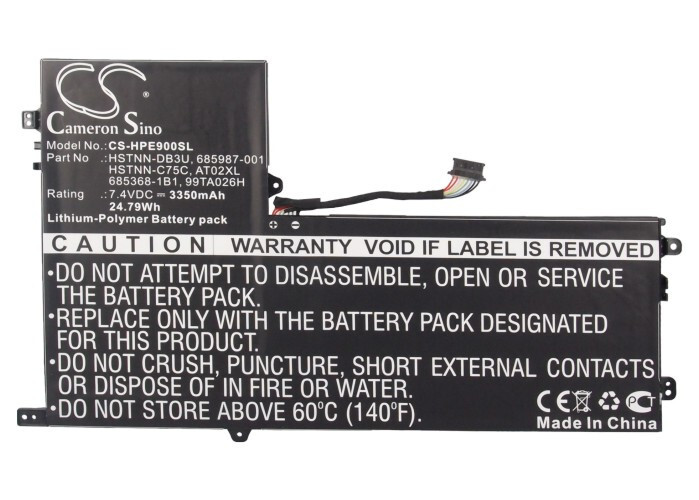 BATTERIE 3350mAh AT02XL HSTNN-C75C HSTNN-DB3U For HP ElitePad 900 G1, D7X24PA