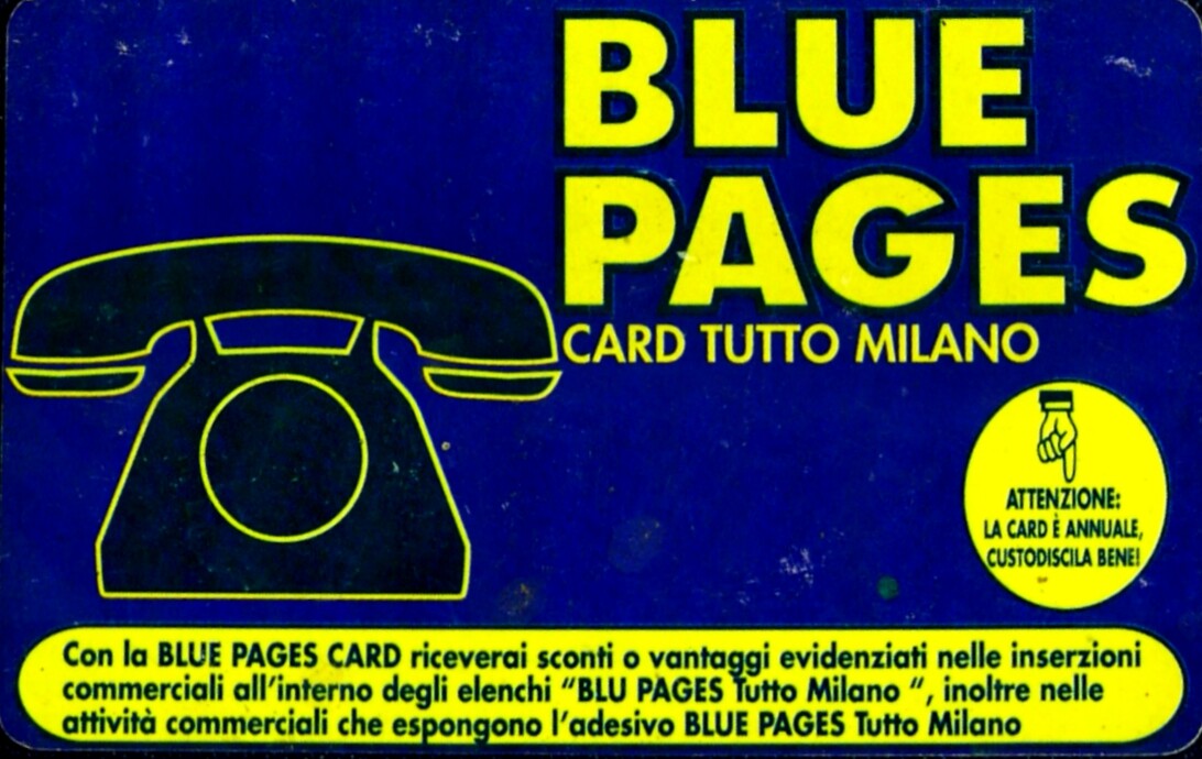 Blue Pages Services Card All Milan / Language Courses