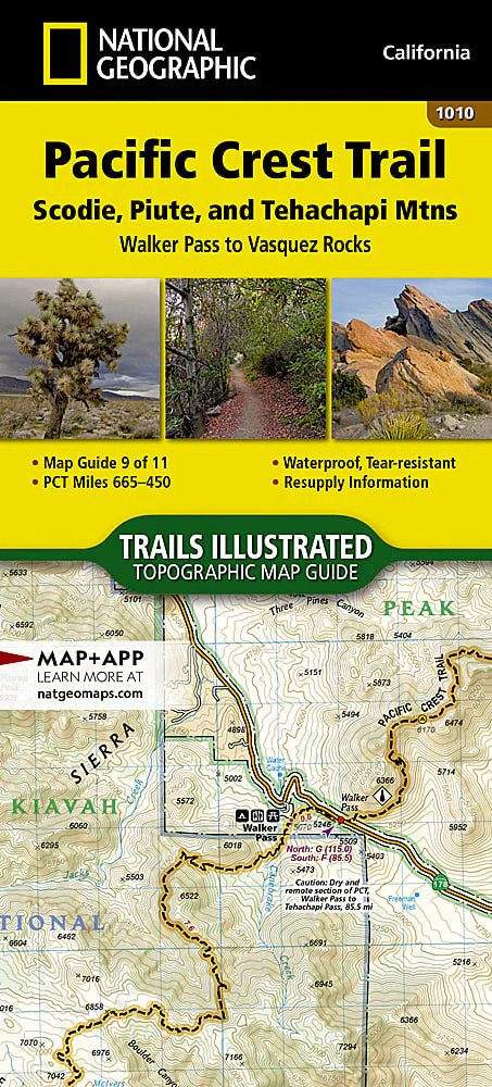 PCT Scodie & Piute Mountains: Map #1010