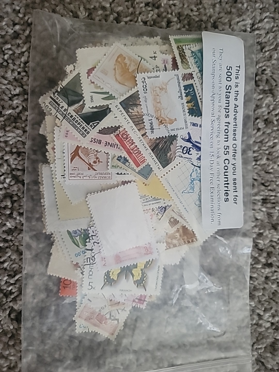500 Stamps From 55 Countries