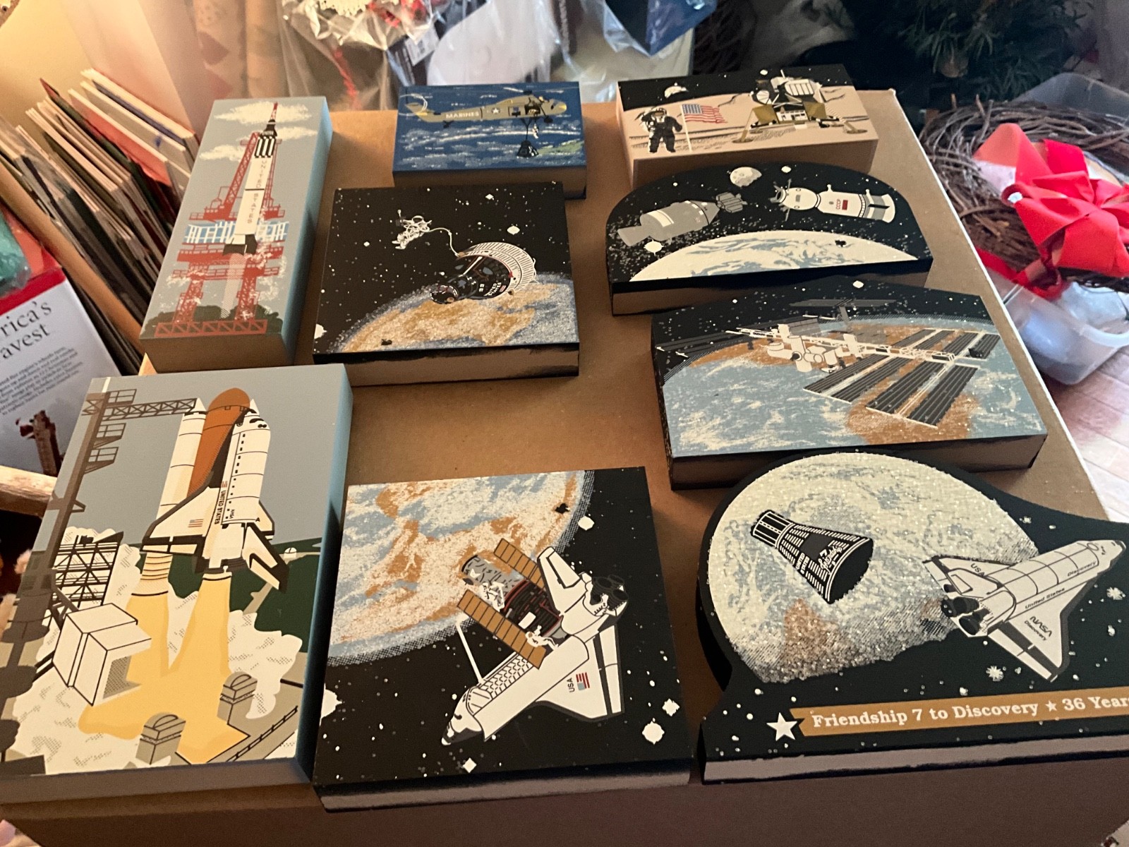 Vtg Cat’s Meow SPACE FLIGHT SERIES - Set of 8 + Friendship 7 To Discovery - NEW