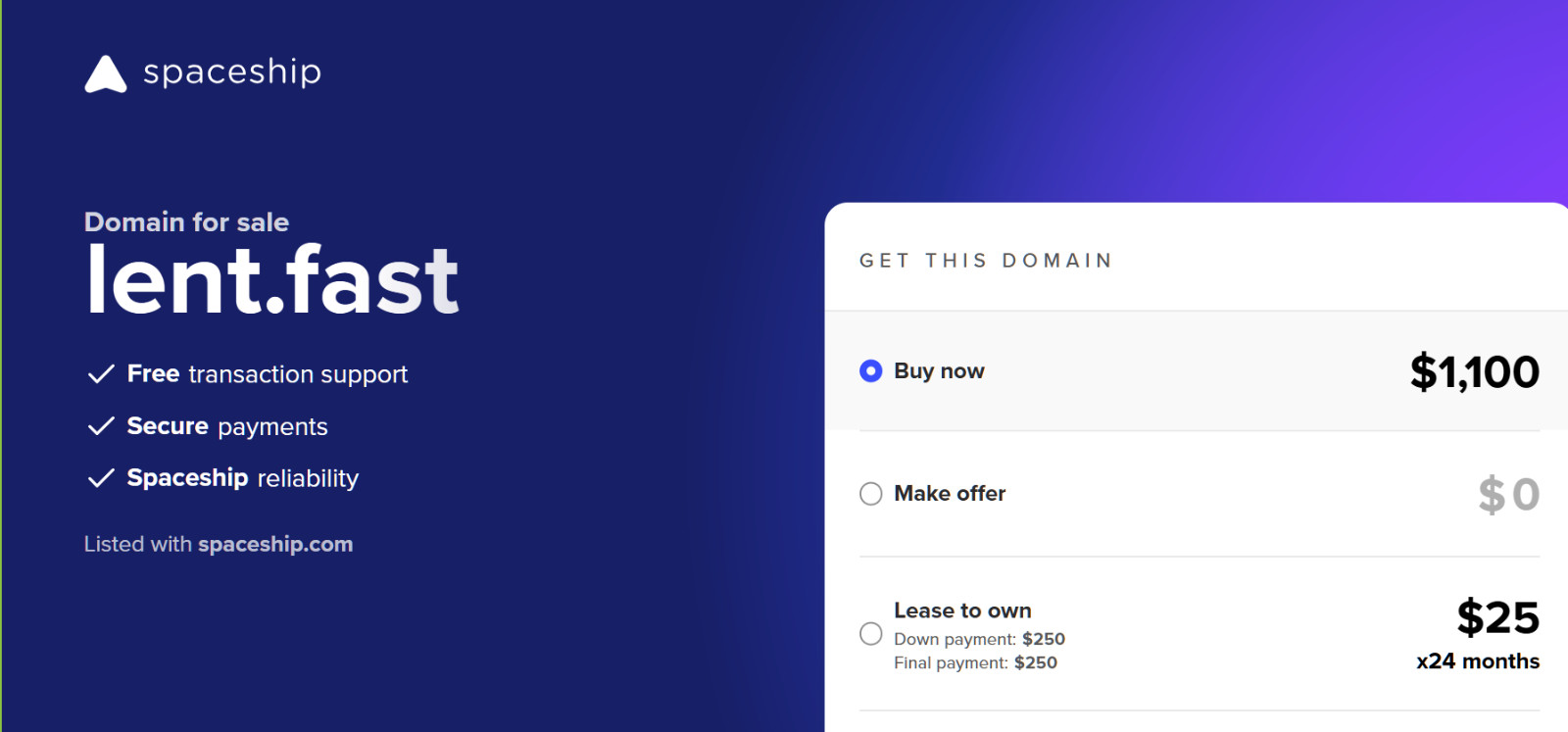 Lent.Fast  Premium Brandable .Fast Domain Name For Sale Lent Fast