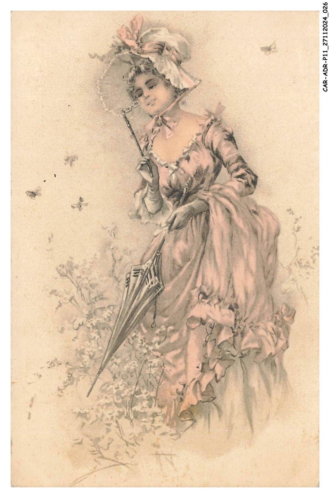 CAR-ADRP11-0532-WOMEN - Portrait Of A Woman With An Umbrella