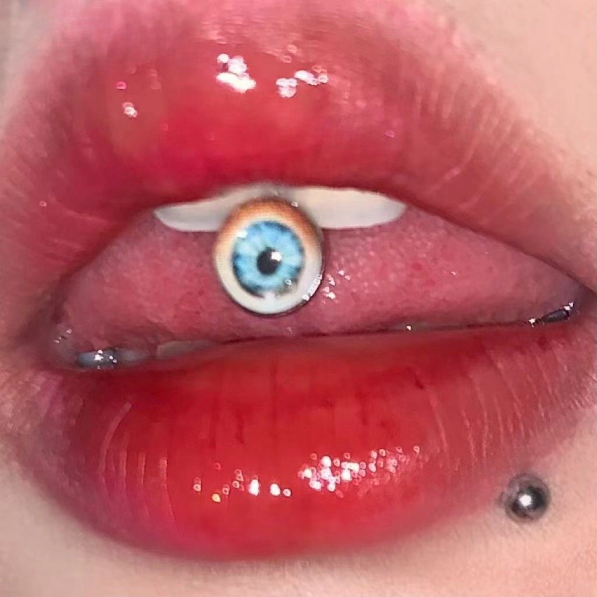 Tongue barbell ring Titanium steel and Crystal Barbell Rings Body Piercing