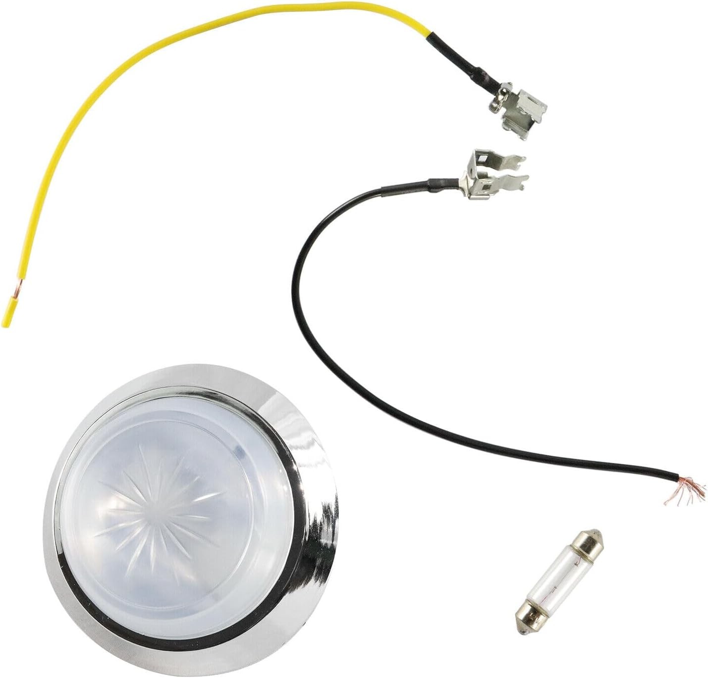  Round Dome Light Base & Lens with Bulb & Wire leads Compatible with 1971-1981 