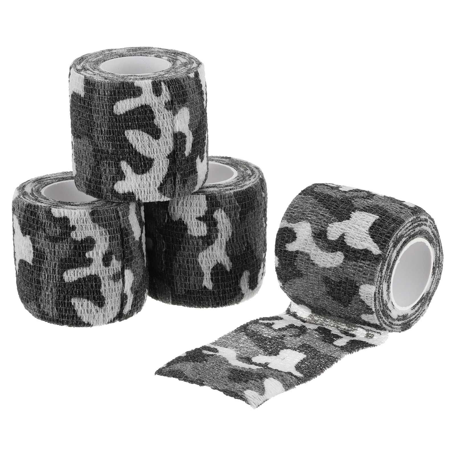 4 Rolls Camo Tape Wrap 2in x 14.76ft Self-Adhesive For Hunting Climbing