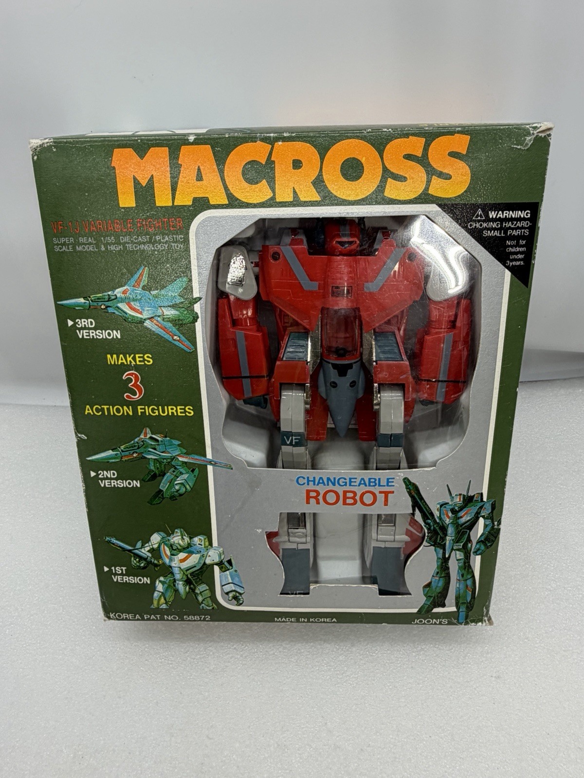 Vintage Macross 1/55 VF-1J Variable Fighter Joons In Box W/Instructions