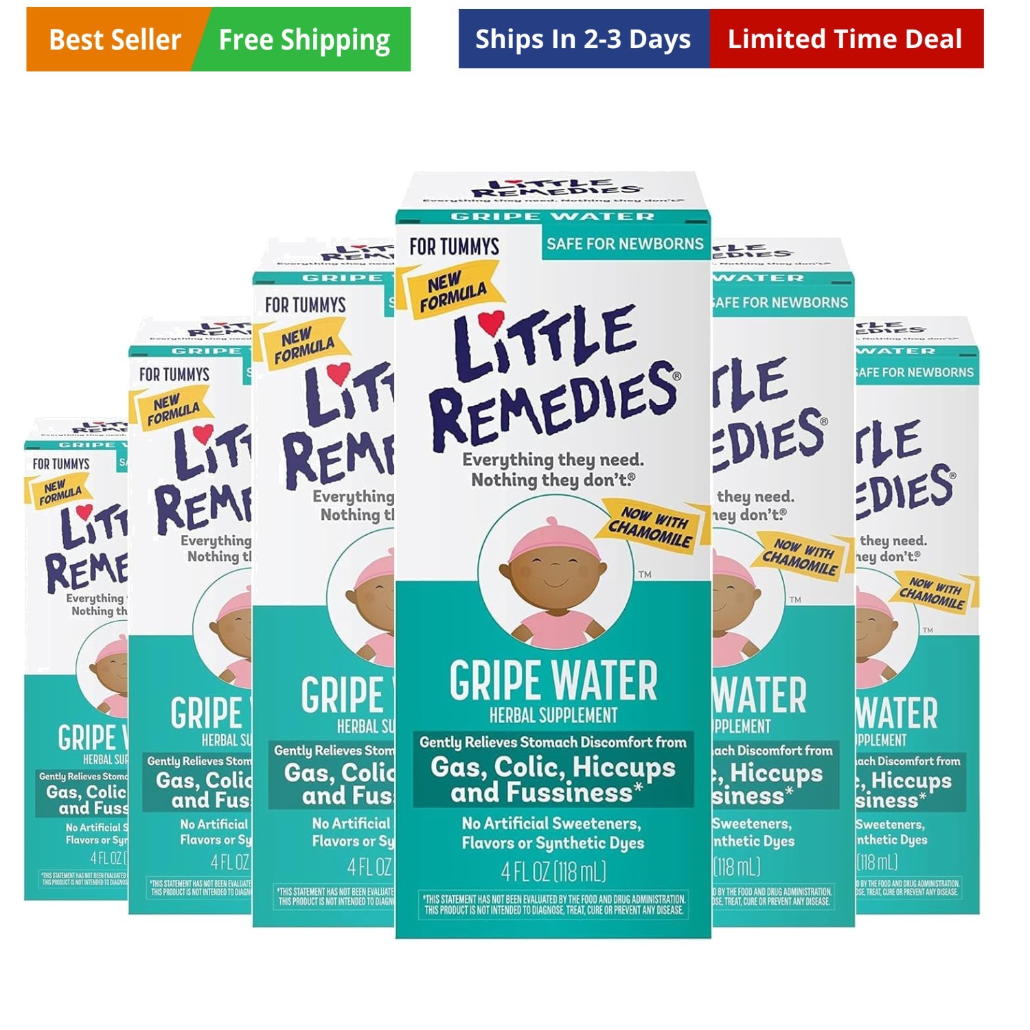 Gripe Water for Babies, With Chamomile, for Baby Gas Relief, No Alcohol or Ar...