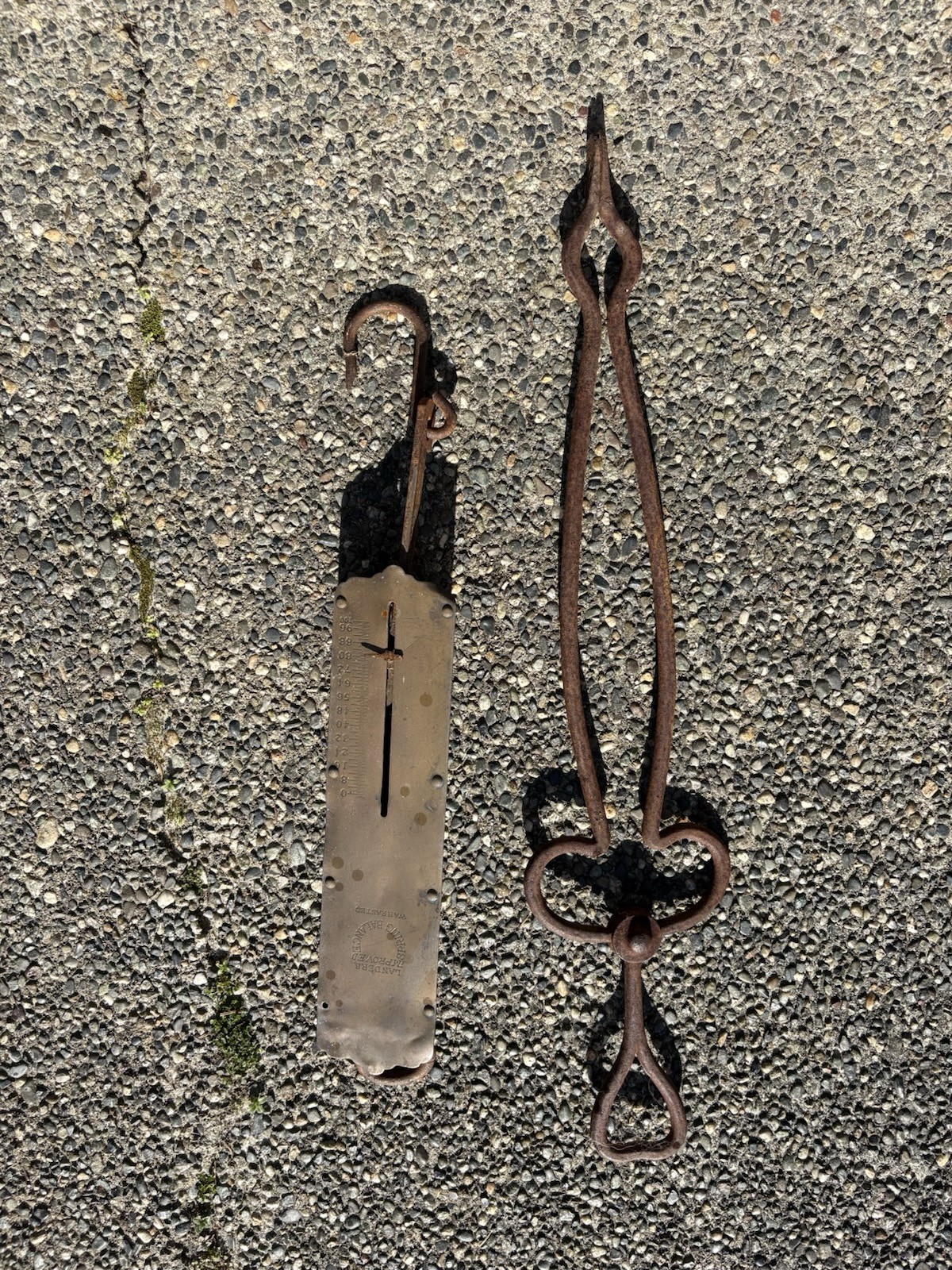 Vintage/Antique Landers Improved Balance Spring 100lb Hanging Scale And Hanger