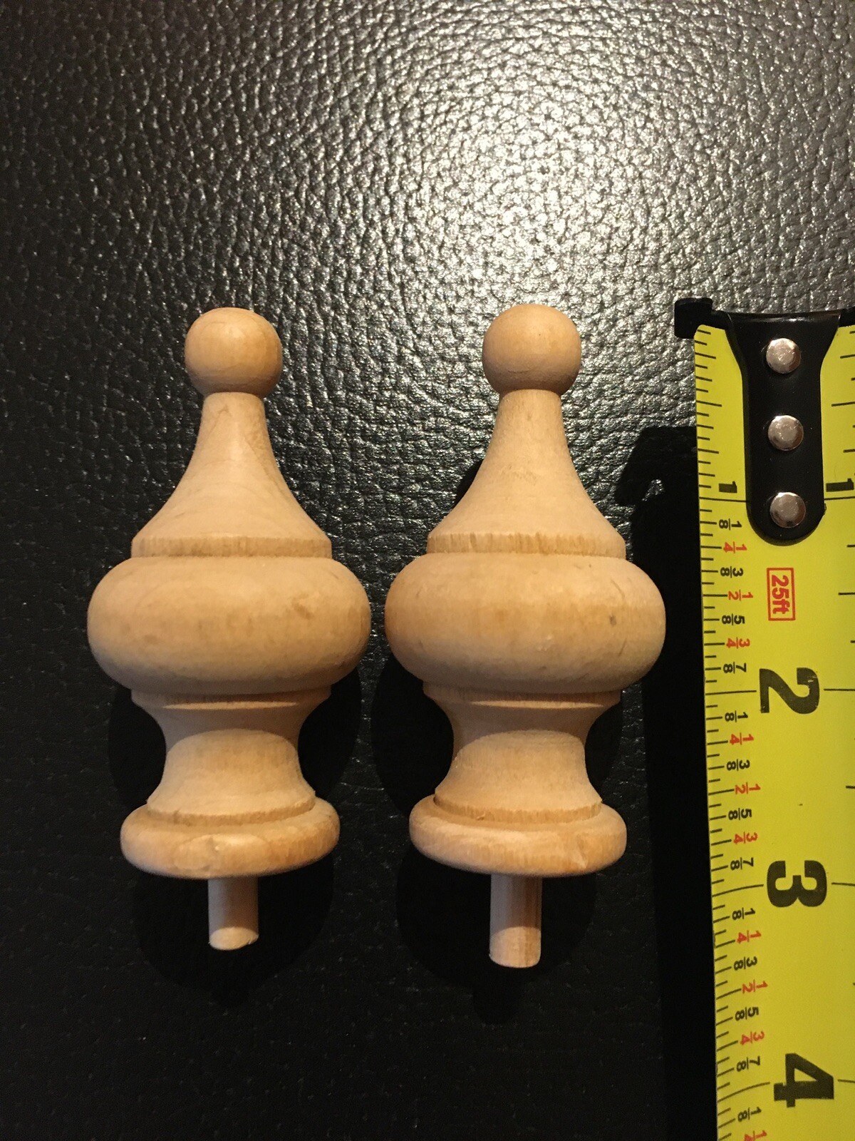 Antique Clock Restoration . Solid Wood Finials - Set Of 2 ( 2-3/4” Tall )