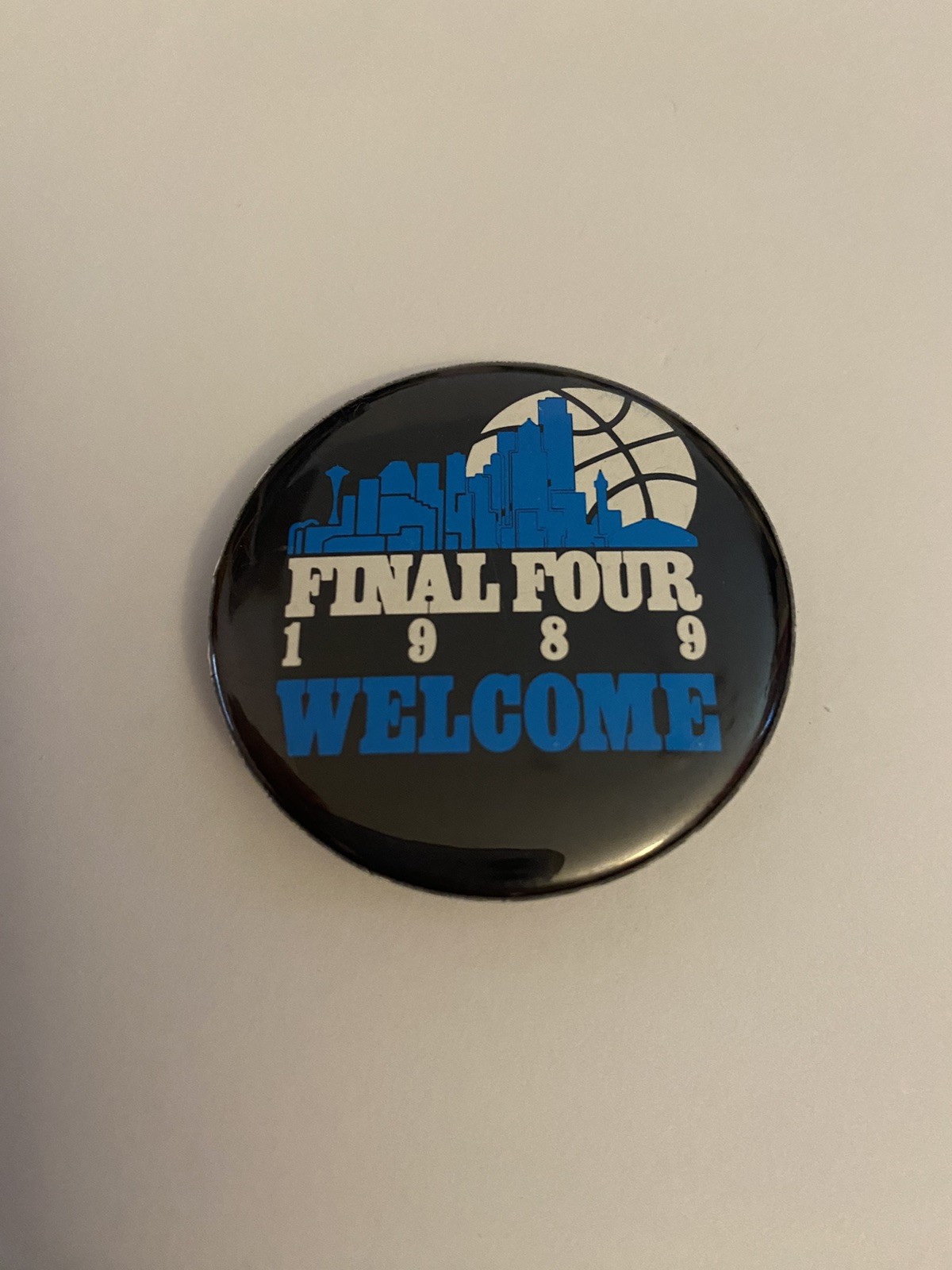 Welcome Final Four 1989 Seattle Pin Back Button P154