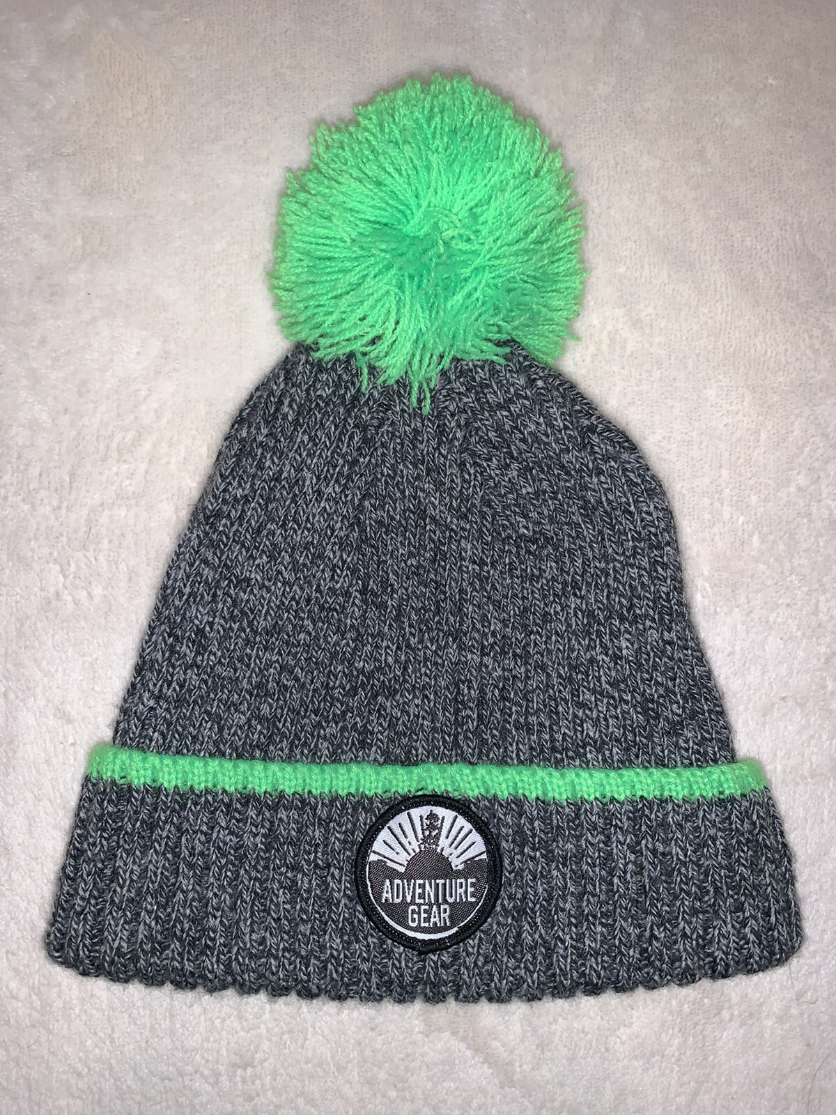 Adventure Gear Toboggan Beanie Winter Hat Grey Knit 12-24 Months NWOT