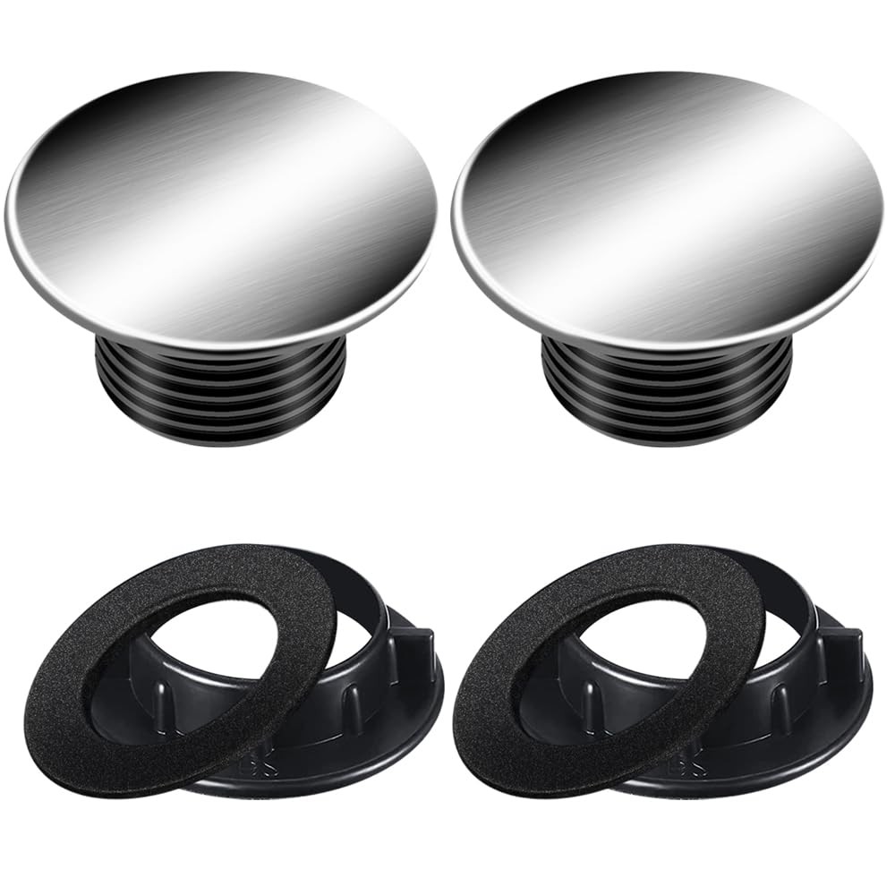 Sink Tap Hole Cover Kitchen Faucet Hole Cover Brushed Stainless Steel (1 to 1...