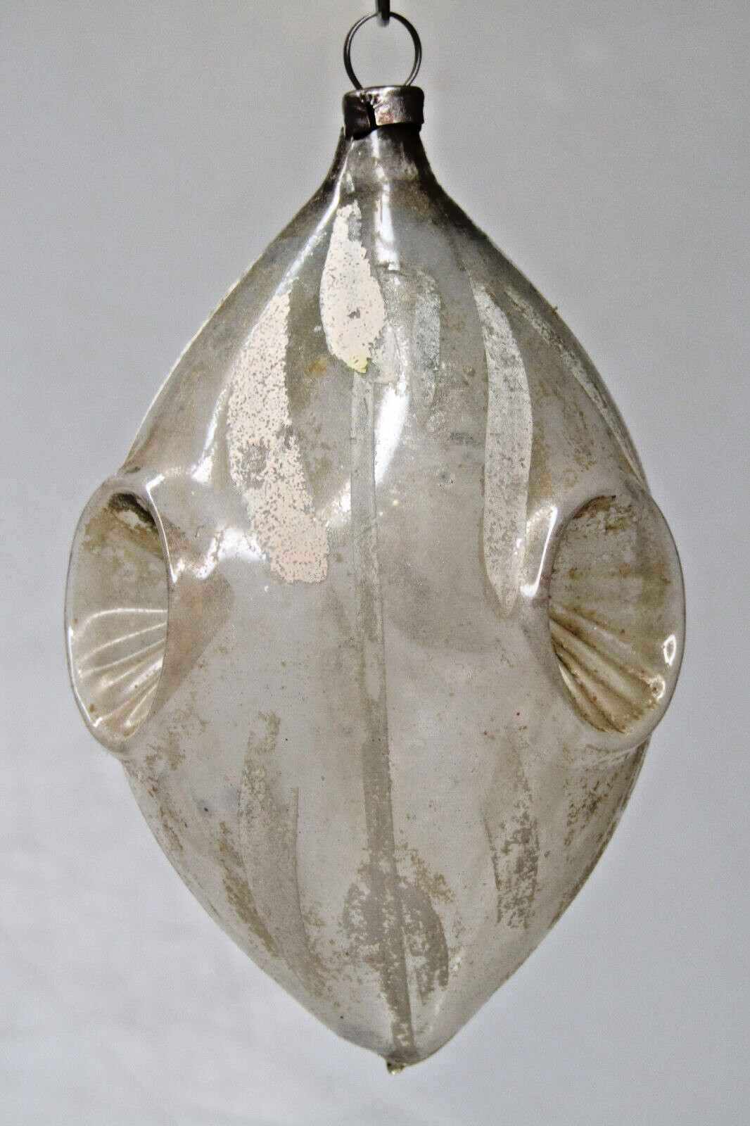 Antique Vintage Blown Glass Multi Indent DROP Christmas Ornament Germany