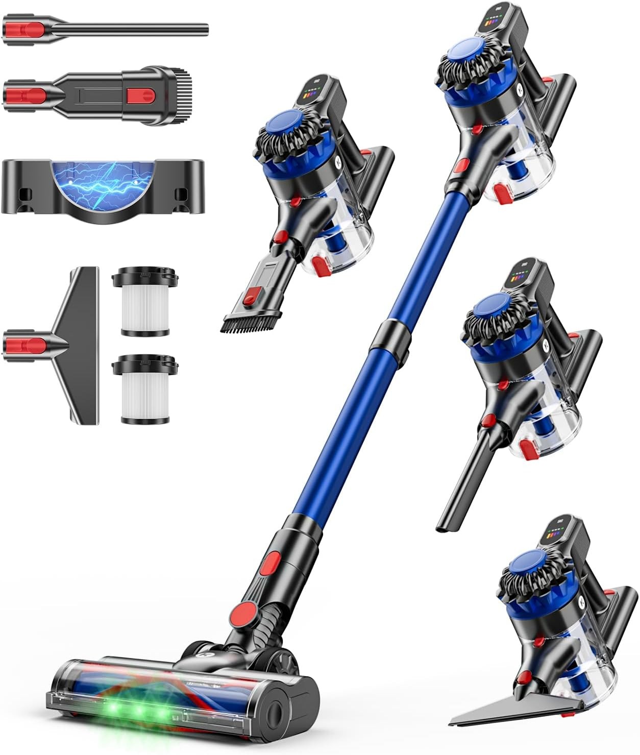 Cordless Vacuum Cleaner,500W/40Kpa Vacuum Cleaners for Home, 60Mins Stick Vacuum