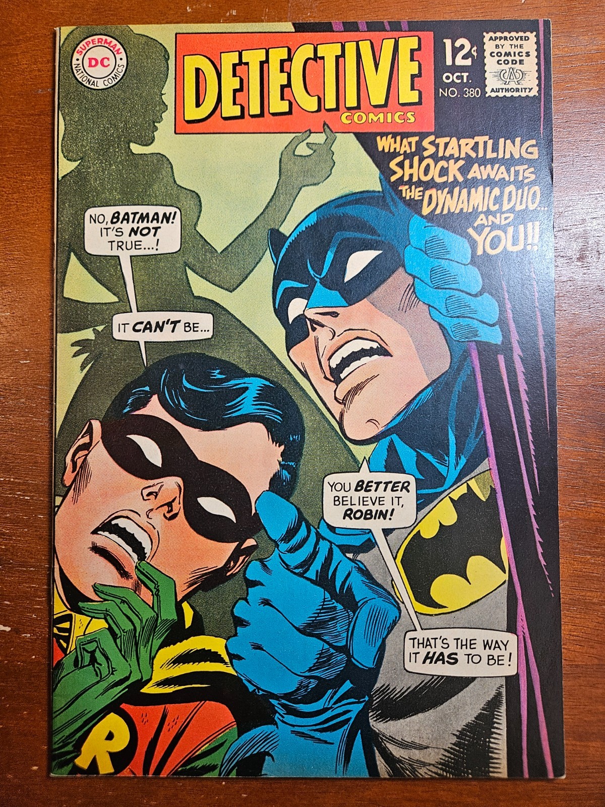 DETECTIVE #380 (1968) FVF 7.0 SILVER AGE BATMAN AND ROBIN IRV NOVICK