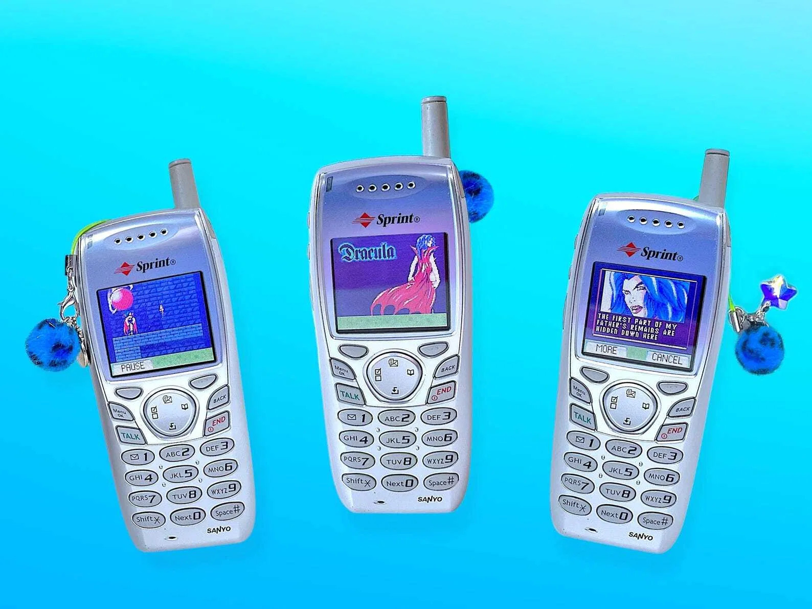 Vintage Y2K 90's Sanyo Mobile Cell Phone.RARE.Works! Games!