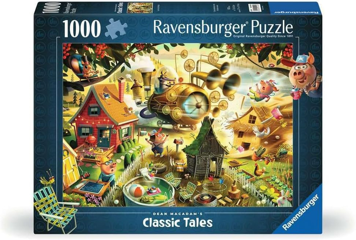 - Look Out Little Pigs - 1000 Piece Jigsaw Puzzle - Stunning Imagery a Classic C