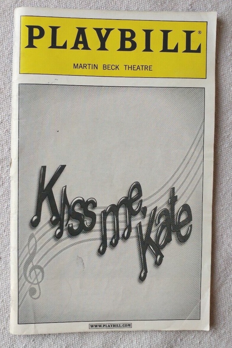 Kiss Me Kate Playbill, Martin Beck Theatre 2001, Burke Moses, Carolee Carmello