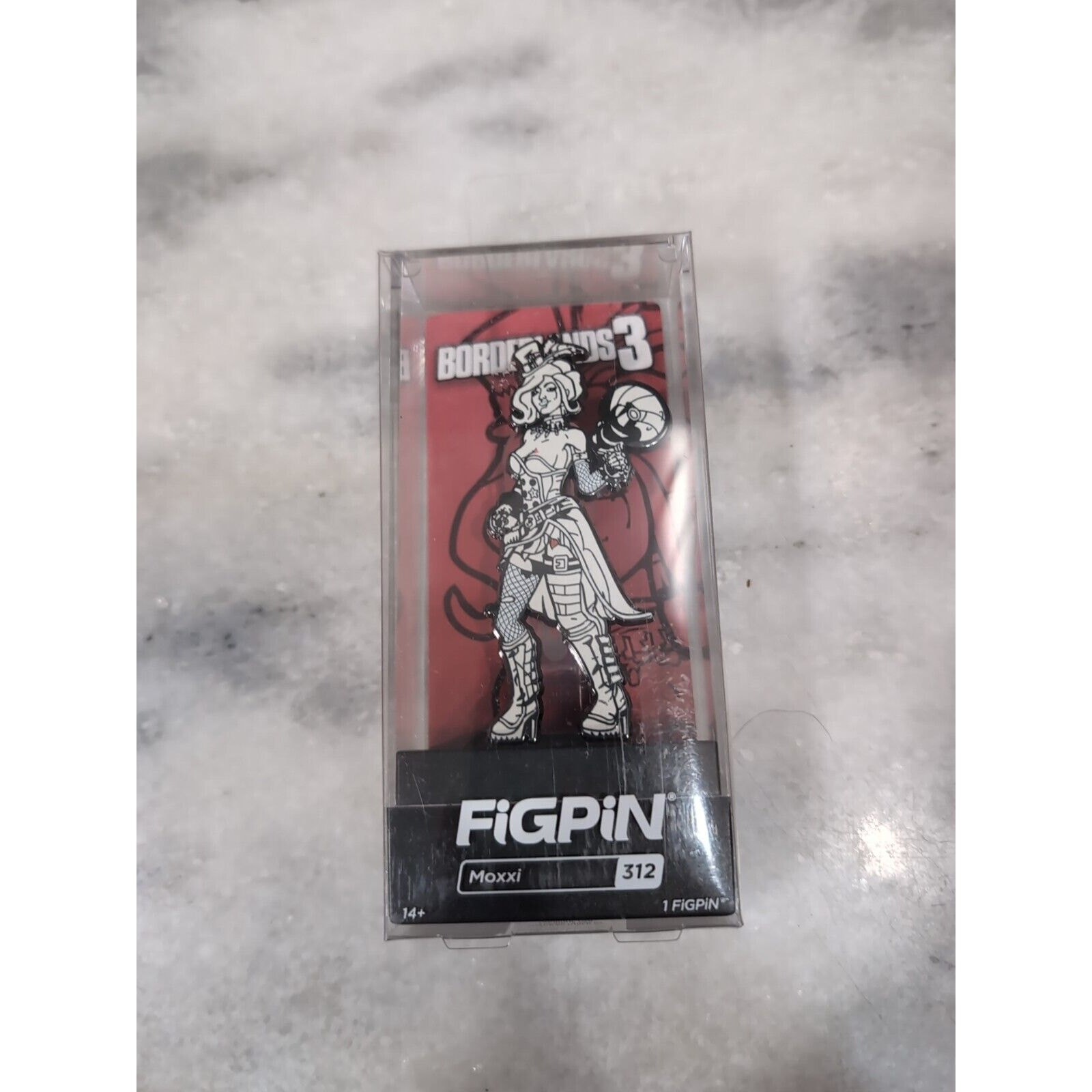 FigPin #312, Borderlands 3 Moxxi, Exclusive Black & White, Premium Case, Locked