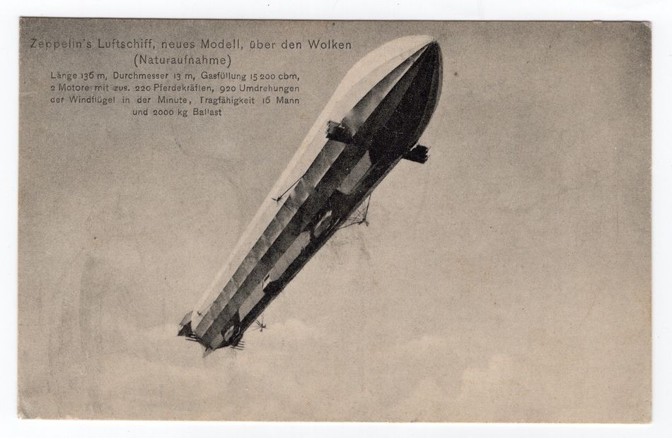 Zeppelin/Airmail 1908 AK ZEPPELIN In The Skies On Postcard In USA (EA2483)