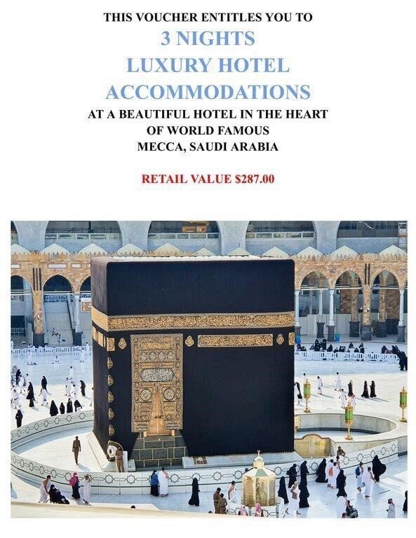 MECCA, SAUDI ARABIA 4 Days / 3 Nights Vacation Pkg