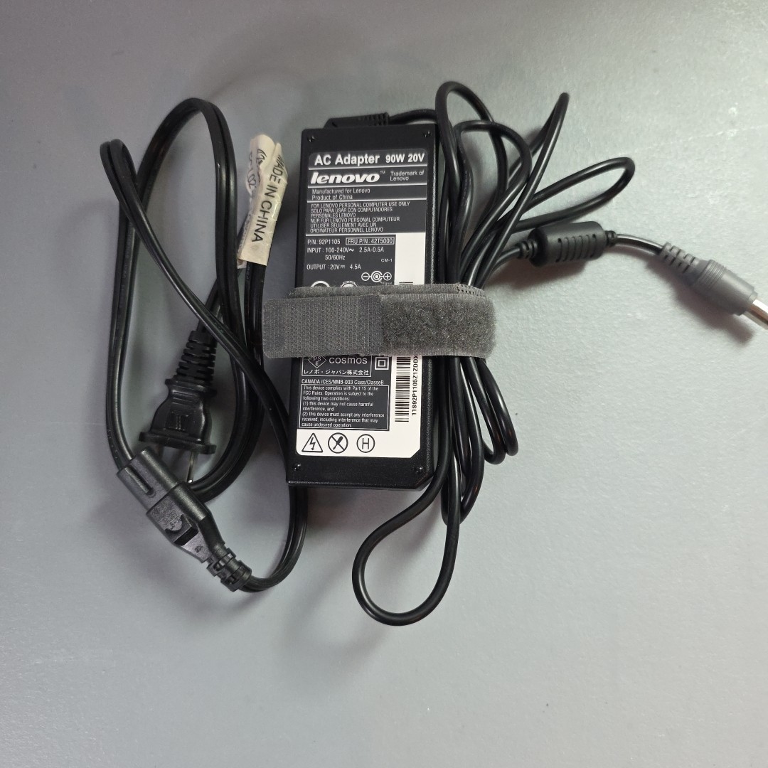 Genuine Lenovo R61 R60 T61 R400 AC Adapter Charger 90W 20V 4.5A 42T5000 92P1105