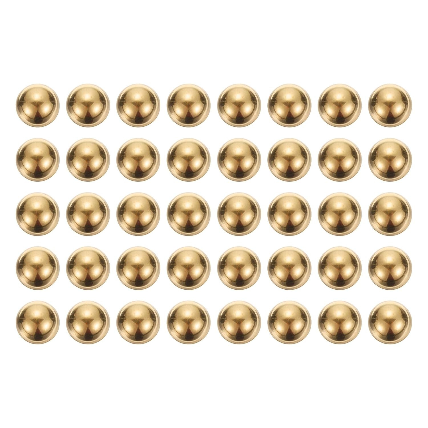 Uxcell 40Pcs Precision Solid Brass Bearing Balls 1/2" Industrial Brass Ball Sphe