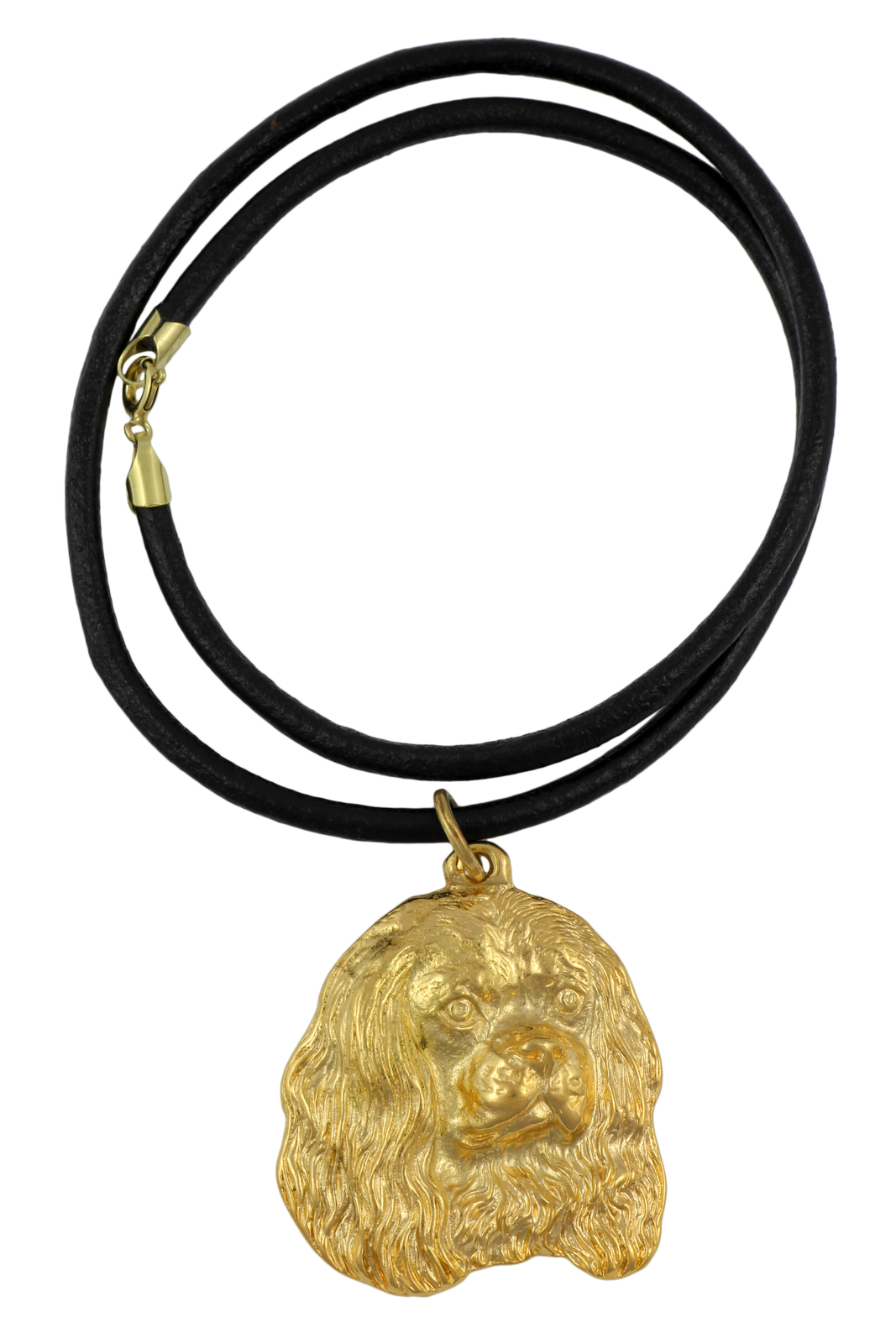 Cavalier King Charles Spaniel - Dog Collar, Gold-Plated Pendant For Dog Lovers