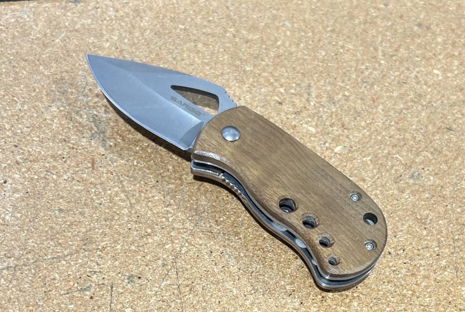 Sarge Maple Burl Fat Boy Knife