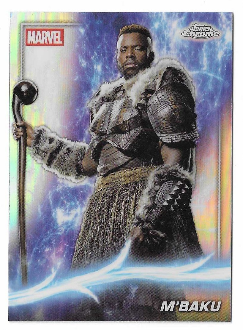 2025 Topps Chrome Marvel Studios M'Baku Rainbow Refractor Card #83 Black Panther