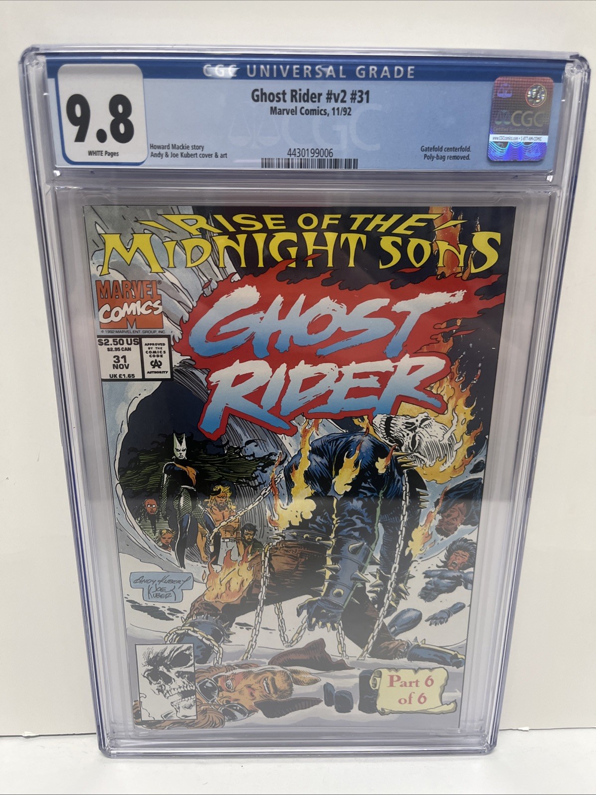 Ghost Rider #31 CGC 9.8 (Marvel Comics November 1992)