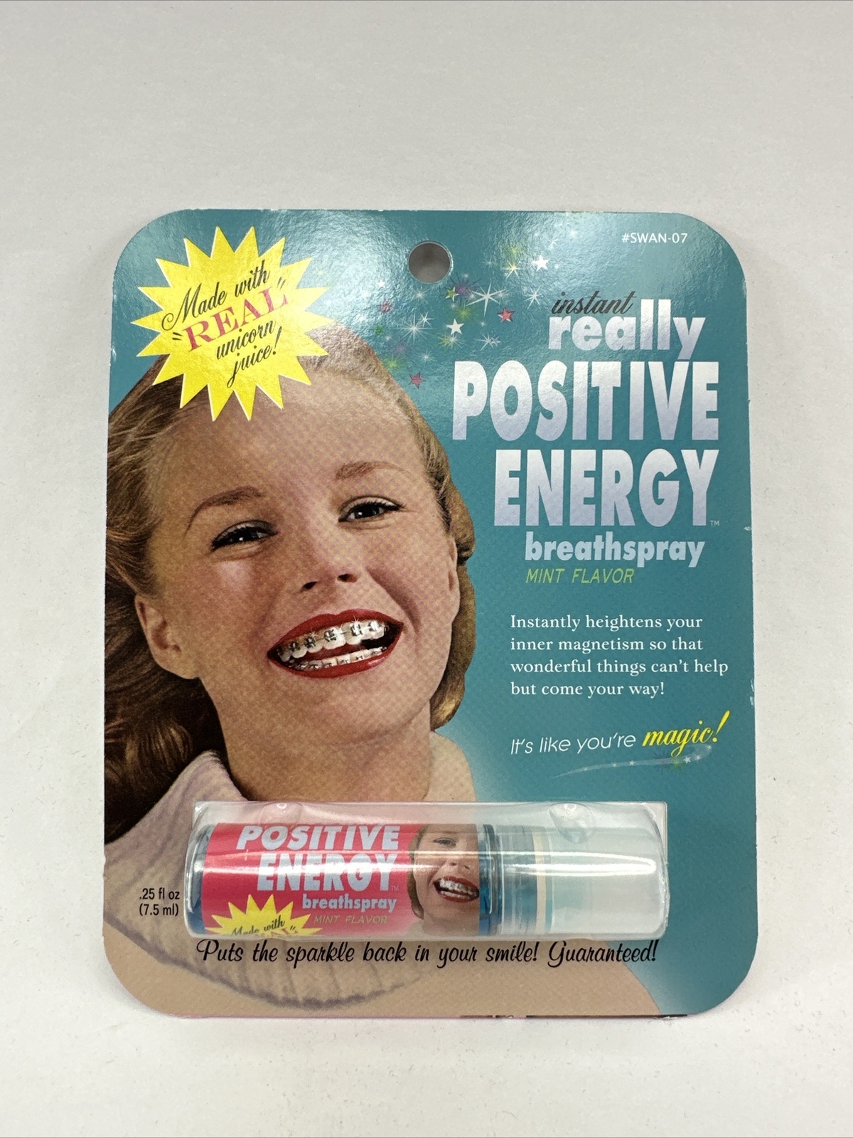 Instant Really Positive Energy Breathspray Gag Gift White Elephant  New HTF Rare