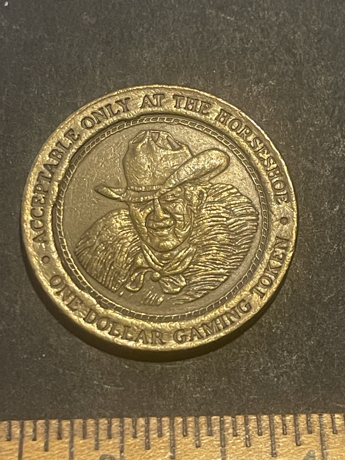 Binions Horseshoe $1 gaming Token Blackjack