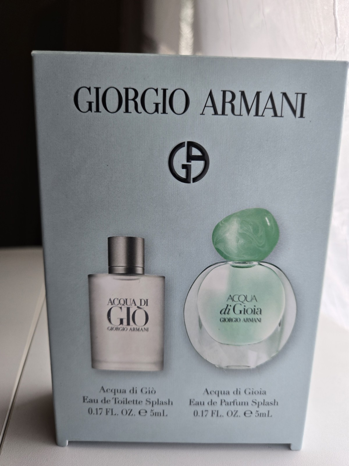 Giorgio Armani Acqua di Giò EDT & Acqua di Gioia EDP Splash 0.17 oz