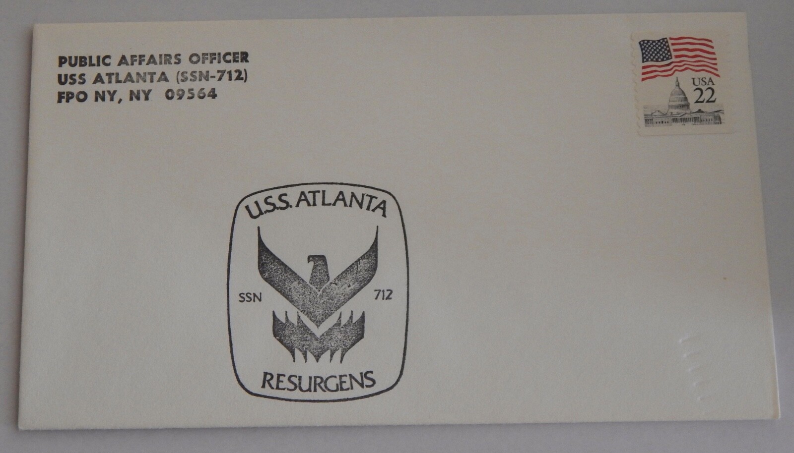 USS Atlanta (SSN 712) uncanceled cover